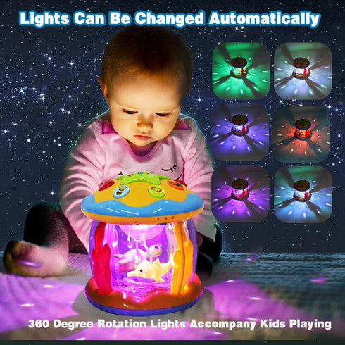 Baby Toys for 6 to 12 Months, Musical Learning Infant Toys for 12-18 Months, Ocean Rotating Light Up Toys