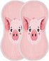 Bulletgxll Set 4, Cute Pig Face Unisex Baby Burp Cloths of Soft Absorbent Organic Cotton Muslin Burping Cloths
