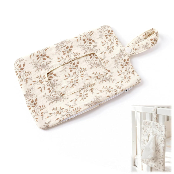 Hubaltuye 1-Pack Wipe Holders, Diaper and Wipes Pouch, Quilted Baby Wipe Holder Portable