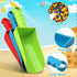 9" 4 Pack Jumbo Beach Sand Shovels Toys for Kids Adults, Large Sand Beach Spade Scoop Garden Tools for Sandbox Kit