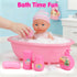 Set 3-5 4-6 5-7, Playset 11" 20PCS 2 3 4 5 Baby Doll Stroller Toys for Girls Toddlers Baby Doll with Doll, Bathtub