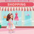 ZITA ELEMENT 18 Inch American Doll with Clothes and Accessories, Rainbow Dress, Bow, Bag, Shoes, Hairpin, Necklace