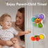 ALASOU 3PCS Pop Suction Cup Spinner Toys for 1 Year Old, Novelty Spinning Tops Toddler Toys, Sensory Bath Toy