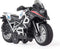 Diecast Motorcycle Toy - Pull Back Cars with Sound and Light for Boys Age 3-9 (White)