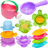 MKICLECER 10PCS Baby Bath Toys for Kids Ages 1-3 Mold Free Water Toys