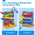 Toddler Toys for 1 Year Old Boy - 2 in 1 Pound Ball Toy & Car Ramp Race Track Learning Active Developmental Toys