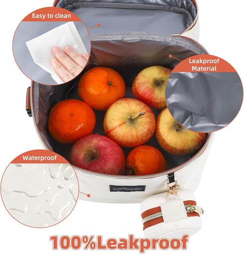 Fxady Pack, 6 9 oz, Breastmilk Cooler Bag with Ice Insulated Baby Bottle Tote Bag for Bottles Up to Clip-On Pouch
