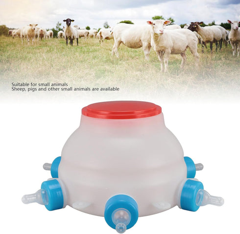 Fockety 6 Lamb Milk Feeder Bottle, Pacifier Round PC Plastics Easy to Clean Sheep Feeding Cup, Portable Safe Milk Pot