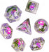 UDIXI 7PCS Mushroom DND Dice Set, Resin Polyhedral D&D Dice with Leather Pouch for RPG Tabletop Games (Seaweed)