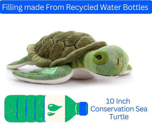 10 inches The Petting Zoo, Conservation Sea Turtle Stuffed Animal, Gifts for Kids, Baby Sea Turtle Plush Toy
