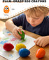 12 1-3, JUPITEARTH Colors Egg Crayons for Toddlers Palm-Grasp Non Toxic Jumbo Washable Crayons for Kids, Fat Brain Toys