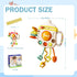 XXEDSPTY 6-12 Montessori Baby Sensory Toys for Months, Silicone Pull String Teething Toy, Infant Fidget Travel Toys
