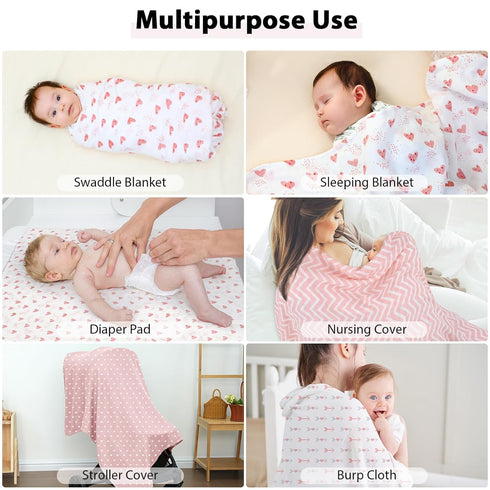 47 47 Inches Yoofoss Muslin Swaddle Blankets, Organic Baby Blankets, x Receiving Blanket for Baby Boys and Girls, Baby
