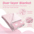30 40 Inches Heart Minky Baby Blanket x for Girls, Soft Plush Receiving Blanket with Dotted Back, Gift for Toddler