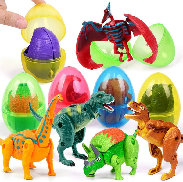 OCATO Easter Eggs Filled with Dinosaur Toys Jumbo Deformation Dinosaur Eggs Easters