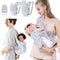 Baby Carrier Newborn to Toddler, 4-in-1 Lightweight Baby Wrap Carrier for Newborns and Older Babies (Grey)