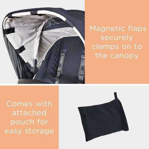 Summer Baby Stroller Sun Shade Cover | Stroller Shade Extender for Sun | Canopy Extender with Full Coverage | Universal