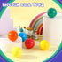 Bucherry 12 Pcs Montessori Wooden Balls, 1.8 Inch Educational Counting Toy, Replacement Ball for Preschool Learning