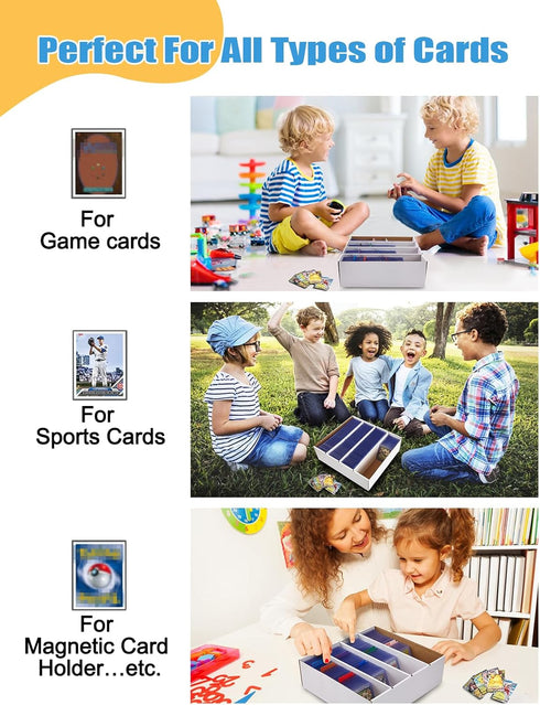 Bentoward 4 Pack 3120 Count 10 Sports Card Boxes Cardboard Card Storage Box White Bulk Card Storage Baseball Card Boxes