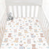 Cstdyfrv 52''x28'' Cute Cats Mouse Baby Boys Girls Crib Sheets Pastel Kittens Paws Bows Bells Toddler Bed Sheets Cats