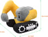 Soft Excavator Stuffed Construction Toy, Cute Plush Digger Truck, Excellent Gift for Kids, 11 Inches