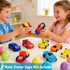 28 Pack 14 Easter Basket Stuffers, Transforming Car Robot Toys Easter Gifts for Kids Classroom Exchange Style Mini