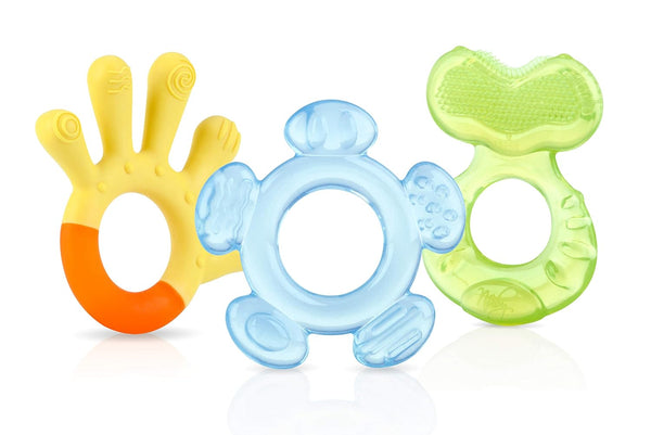 Nuby Three Step Teether Set | 3 Pack | 3m+ | Soft