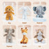 6 8 Inch Set Pcs Stuffed Animals Bulk, Small Stuffed Safari Animals, Zoo Stuffed Animals (Cat Dog Elephants Giraffe