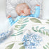 KICPOAY 30x40 Inch Swaddle Blanket for Blue Floral Hydrangeas with Leaves Baby Receiving Blanket Muslin Baby Swaddles