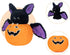My OLi Plush Pumpkins Stuffed Bat Plush Toy, Removable Bat, Glow in The Dark, Gifts for Kids, Baby Toddler