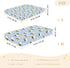 miaozhen 1 Pack 52x28 Cotton Baby Crib Sheets for Boys Girls Soft Stretchy Funny Shores Bees Playard Mattress Sheets