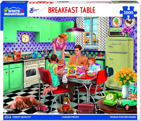 White Mountain Puzzles Breakfast Table, 1000 Piece Jigsaw Puzzle