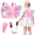 Lehoo Castle 3 in 1 Baby Leash for Toddlers, Anti Lost Wrist Link with Key Lock Design (Pink Butterfly)