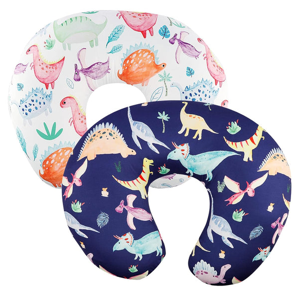 Dinosaur Nursing Pillow Cover Set Baby Boys & Girls, 2Pack Twins Breastfeeding