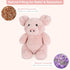SuzziPals Heatable & Coolable Pig Stuffed Animal, Microwavable Heating Pad for Soothing Warmth & Relaxation, Lavender