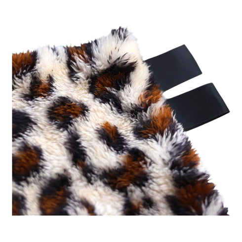 Fur Cheetah Mini Blanket & Pacifier Holder