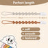 6-Pack Silicone Pacifier Clips for Baby Boys and Girls - One-Piece Beads, Rust-Free Holders, Teething Relief, Baby