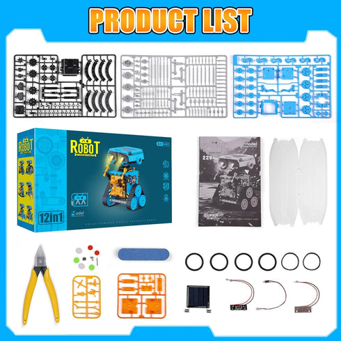 12 1 8-12, 8 9 10 11 12 13 AESGOGO in STEM Solar Power Robots Toys for Boys Age DIY Educational Science Building
