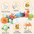 Baby Toys Musical Caterpillar Interactive Multicolored Infant Toy Crinkle Rattle Soft with Ring Bell Stuffed Cuddly