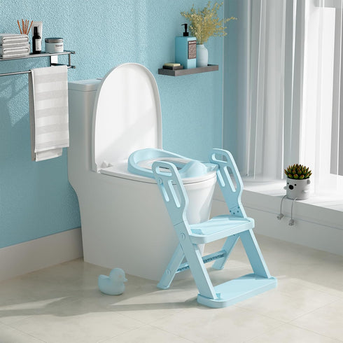 CheerKid Toddler Potty Training Toilet Seat-Alongside Foldable Potty Train Chair Adapter, Potty Seats