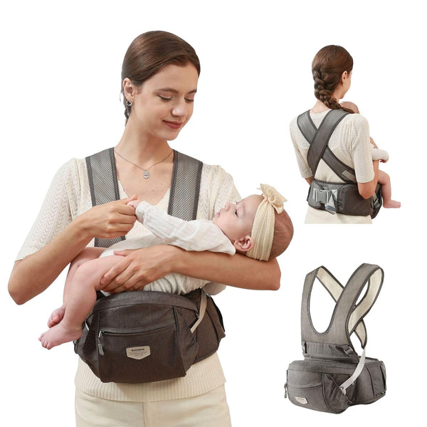 SUNVENO Toddler Hip Seat Carrier with Shoulder Straps, Open Front Baby Carrier