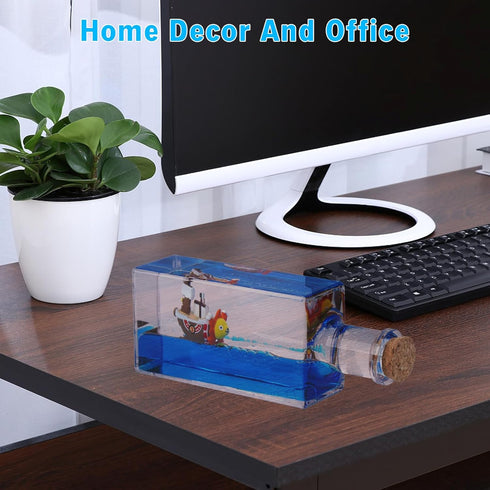 Honsheng Unsinkable Boat One Thousand Pirate Ship Piece Model Sunny Toys in a Bottle Box Acrylic Cruise Ship Fluid