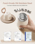 (98212F), 17.5oz 32H TotRun Portable Bottle Warmer for Travel & Night, Cordless Baby Milk Warmer Cup, Portable Milk