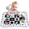 gljyoka Black and White High Contrast Tummy Time Water Mat for Babies Sensory