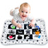gljyoka Black and White High Contrast Tummy Time Water Mat for Babies Sensory