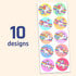 Unicorn Sticker Sheets for Kids - 20 Sheets, 200 Stickers, 1.5"