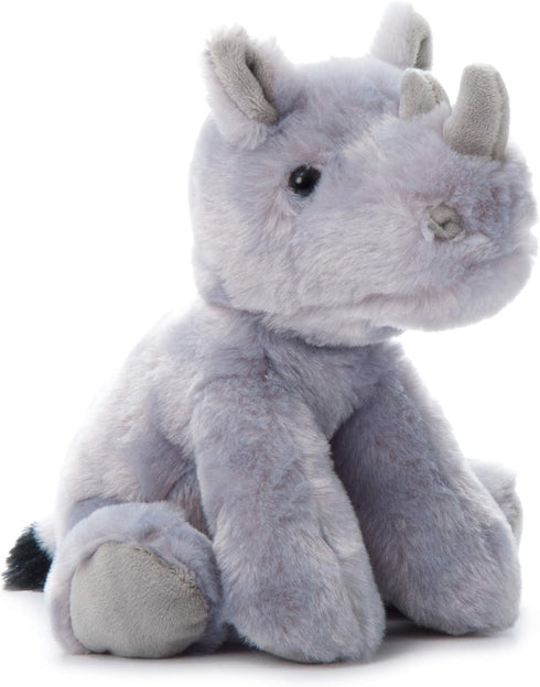 The Petting Zoo Rhino Plush Toy, Gifts for Kids, Wild Onez Zoo Animals (8 inches)