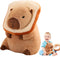 12" Capybara Plush Toy Pillow, Cute Stuffed Animal with Wearable Bread, Gifts for Girls Boys Kids