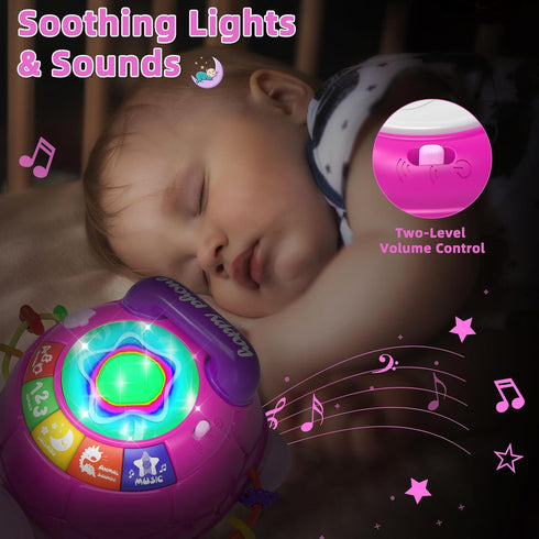 KaeoHye 6-12 12-18 Light&Sound,Tummy 3-6 4 5 7 8 9-12 18 Musical Turtle Baby Toys MonthsBaby Crawling Toys