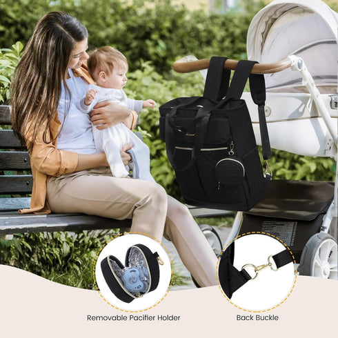 Backpack,Diaper Backpack LOVEVOOK Diaper Bag Tote Bag with Insulated Pockets,Baby Bag for Girl Boy with Changing